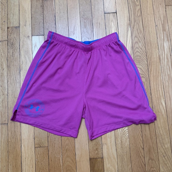 Y2K Under Armour Pink and Blue Basketball Shorts - Picture 2 of 2